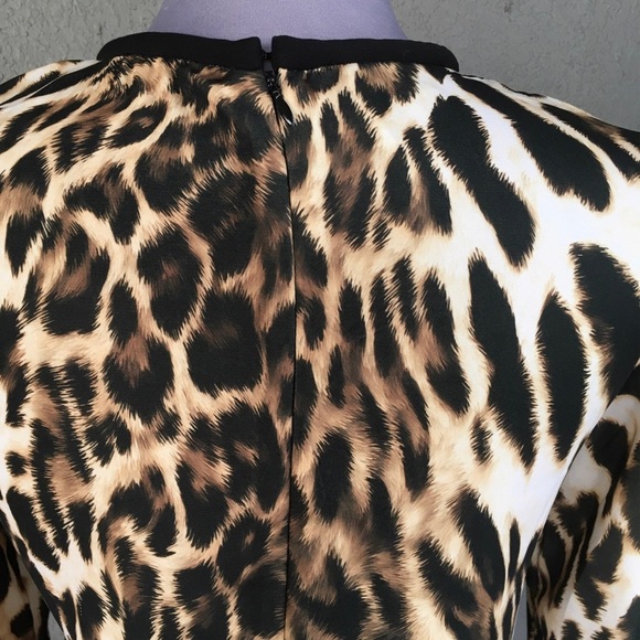 MNG Leopard Long Sleeve Sheath Dress -Size S - Picture 11 of 12